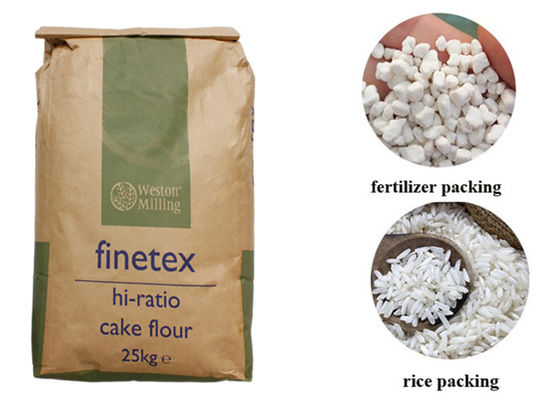 saco de alimentação animal de papel de 40kg 50kg para a alimentação Cat Litter Seed For Bird do cão