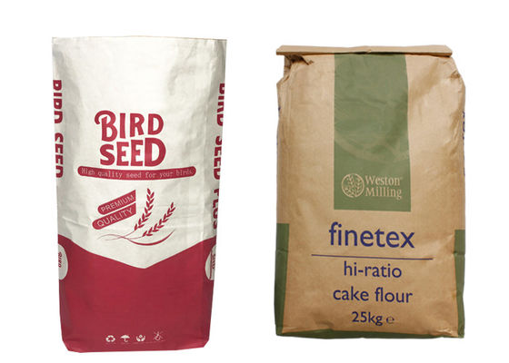 saco de alimentação animal de papel de 40kg 50kg para a alimentação Cat Litter Seed For Bird do cão