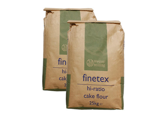 Branco de empacotamento ou Brown da parte inferior da pitada do saco de papel 10kg 15kg 20kg da farinha do produto comestível