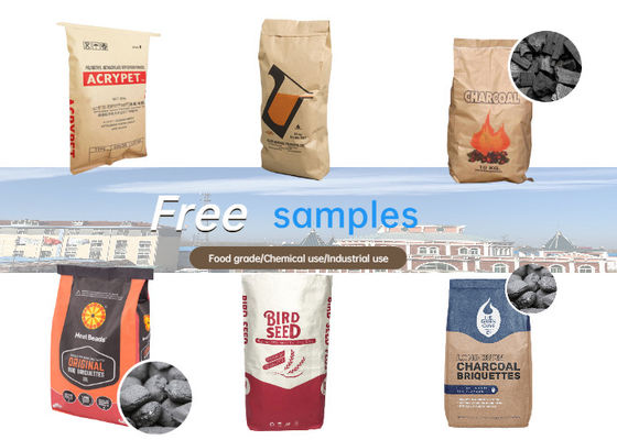 sacos de papel de 25kg 20kg Multiwall Kraft produto a farinha de batata Sugar Packaging