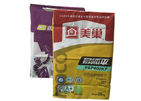 Multi sacos de papel industriais de construção da camada para o pó 15kg 20kg 25kg da massa de vidraceiro