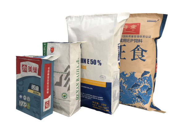 Saco de papel reciclado amigável Eco- da farinha de trigo do produto comestível do saco de papel de Multiwall Kraft