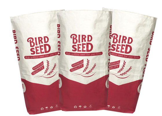 Sacos de papel de Multiwall 25kgs Kraft Brown 2 camadas/3 camadas