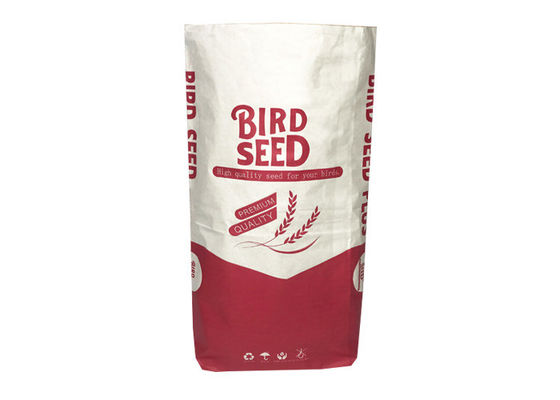 sacos de papel de embalagem reciclados sacos de papel do arroz de 25kg Brown Multiwall