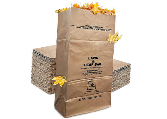 Os sacos de papel do gramado do lixo da cozinha dos sacos de papel de Brown Multiwall Kraft reciclaram