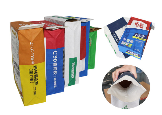 Sacos de papel colados reciclados de Kraft do saco da válvula com o filme do PE ou o forro opcional do PE