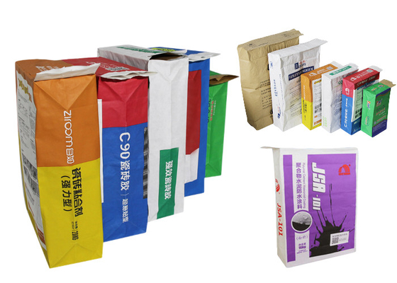 Projete sacos de papel colados de Multiwall da válvula para a farinha que empacota 5Kg 10kg 20kg