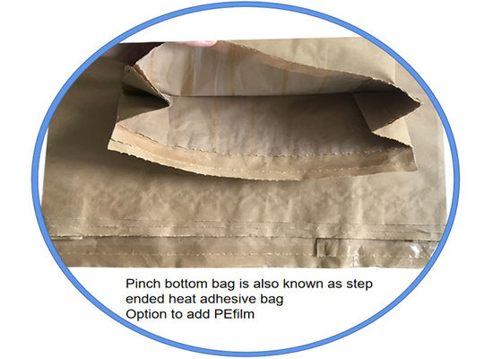 Padrão resistente do fechamento PBF da soldadura térmica dos sacos de papel de Kraft do saco de papel branco de Brown Kraft