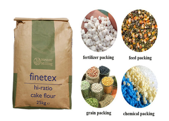 saco de papel de empacotamento Degradable de 20kg 25kg para o pó de leite do amido da farinha do amido de batata