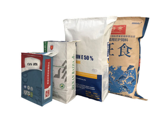 Semente aditiva da vitamina reciclável da alimentação do animal de estimação dos sacos de papel 25kgs 50kgs de Kraft para o pássaro