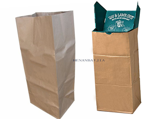 Sacos de papel biodegradáveis do gramado do papel de embalagem de Multiwall 30 galões para as folhas