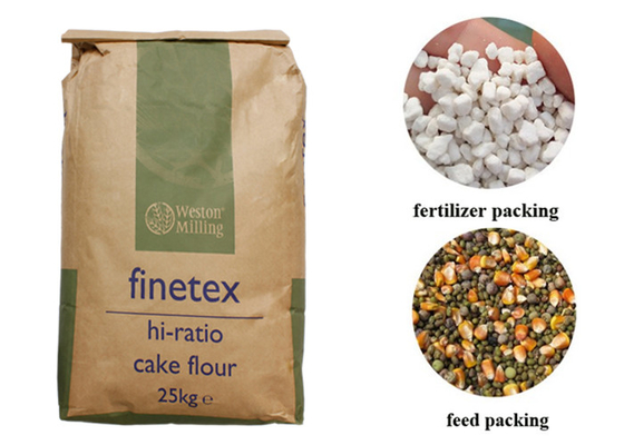 Sacos de papel de Multiwall Kraft da dupla camada para Cat Litter Animal Feed Packaging