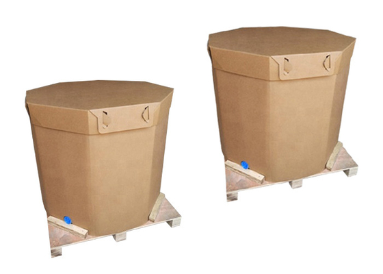 Recipiente líquido de papel reciclável 220l do tanque do pacote IBC com válvula