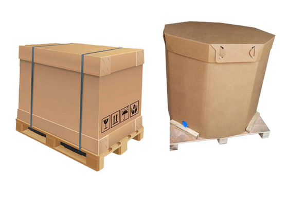 Caixas de empacotamento flexíveis do produto comestível do recipiente de papel descartável dobrável de 1000 litros IBC