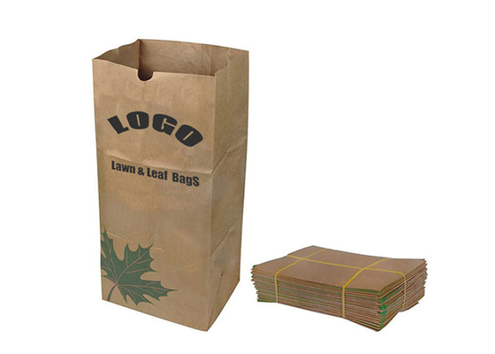 Cor inferior de Brown do quadrado do saco de lixo do papel do gramado e da grama biodegradável