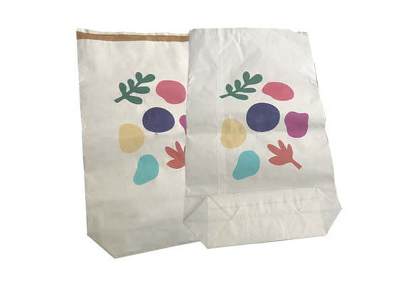 Empacotamento feito sob encomenda da farinha de trigo do pão de Logo Kraft Paper Bag For