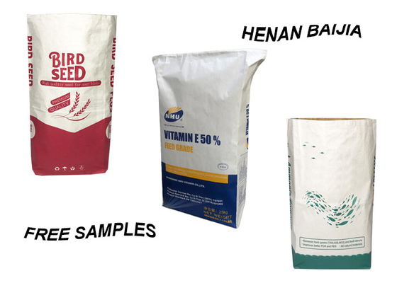 Saco de papel composto tecido indústria 15kg impermeável reciclável 25kg 3ply de Kraft