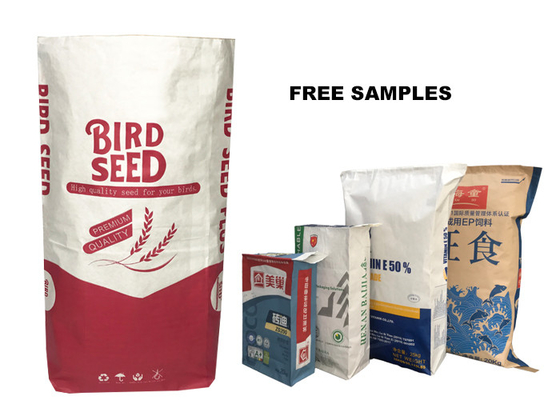 Empacotamento feito sob encomenda da farinha de trigo do pão de Logo Kraft Paper Bag For