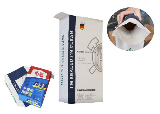 20kg colou sacos de papel de Multiwall da válvula para o esparadrapo da telha com seu próprio logotipo