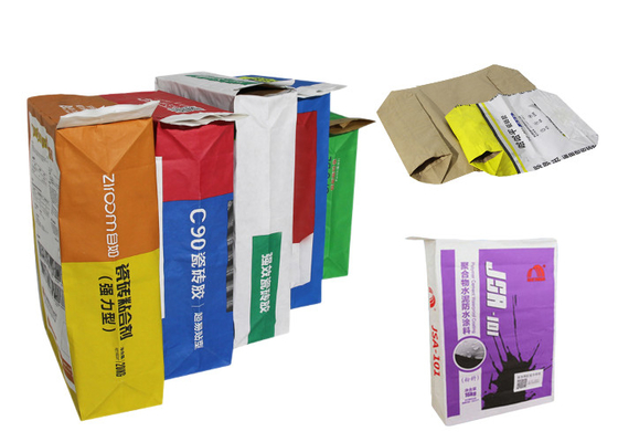 Sacos de papel colados personalizados 20kg 25kg de Multiwall da válvula para o pó químico
