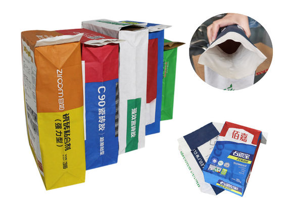 Saco de papel para válvula de pó de construção industrial 20kg 25kg personalizado