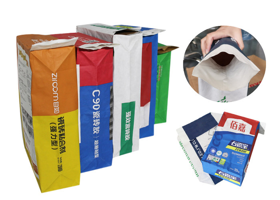 Os adubos químicos colaram os sacos de papel 20kg 25kg de Multiwall da válvula impermeáveis