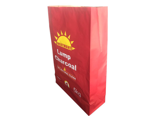 Camada múltipla Logo Size feito sob encomenda dos sacos de papel de Multiwall Kraft do carvão vegetal