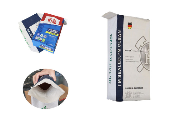 Saco impermeável da válvula do papel de embalagem de 20kg 50kg que empacota para o cimento