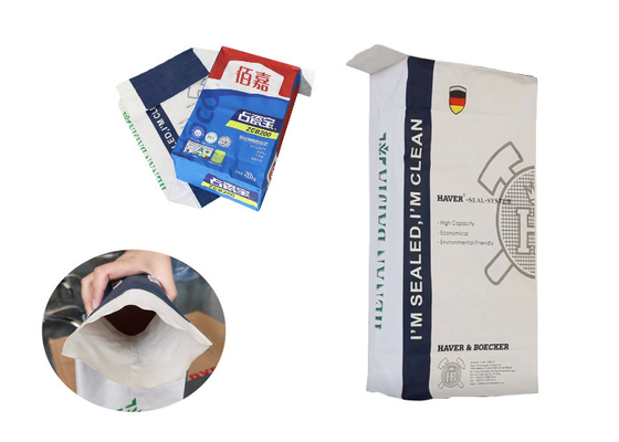 Sacos de papel colados personalizados 20kg 25kg de Multiwall da válvula para o pó químico