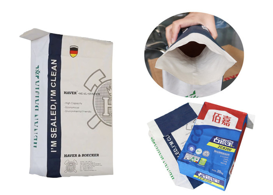 Saco liso da embalagem da farinha da válvula do papel de embalagem das multi camadas do produto comestível